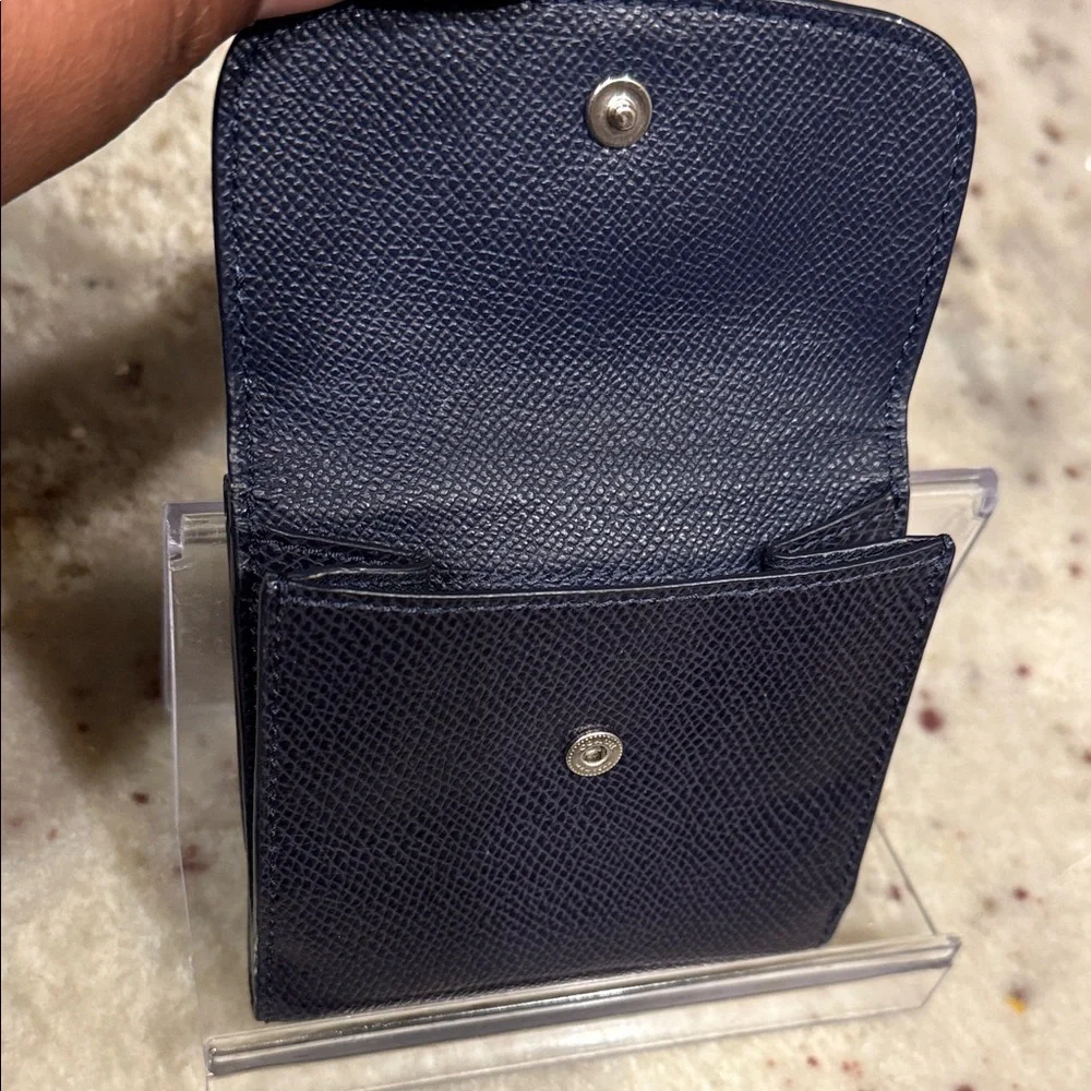 Coach Blue and Black Trifold Wallet